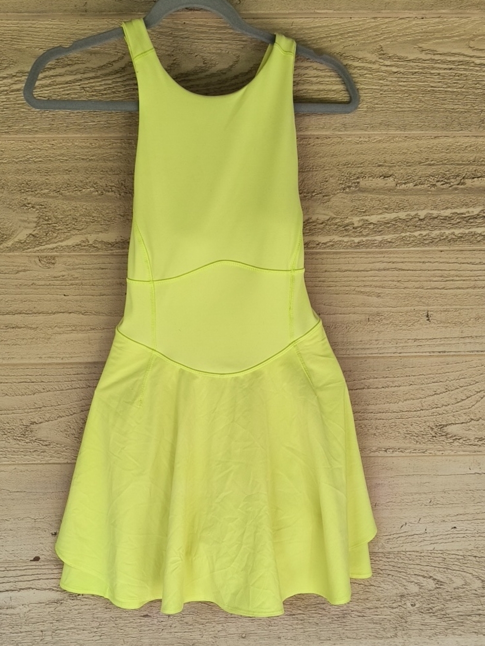 Lululemon Court Crunch Tennis Dress Neon Yellow